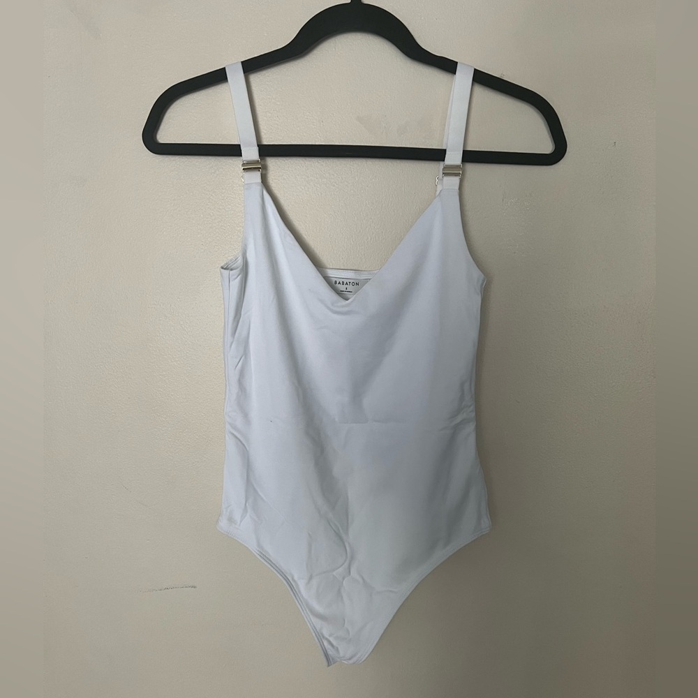 Aritzia Babaton contour adjustable cami bodysuit with gold detail (S)